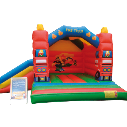 Hüpfburg Feuerwehr mieten bei Crypton Event GmbH (GF Jörg Cziesla)