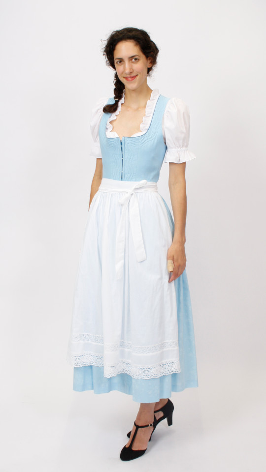 Dirndl – Hellblau – Damen (Dirndl, Schürze und Bluse) mieten