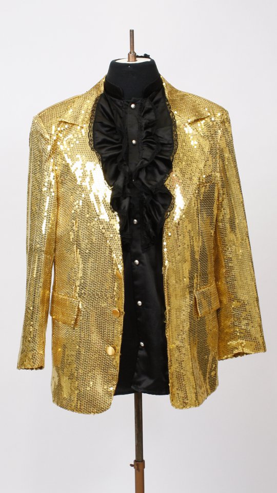 Silvester – Fantasy – Glamour Outfit – Herren – Gold (Sakko und Hemd) mieten