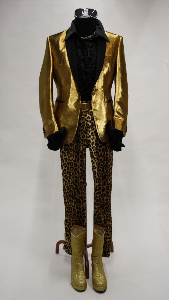 80er Jahre – Dandy Look – Austin Power – Luden Outfit – Herren – Gold (Smokingjacke und Ho