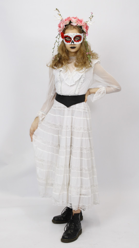 Halloween – La Catarina Outfit (Kleid, Gürtel, Maske und Haarreif) mieten