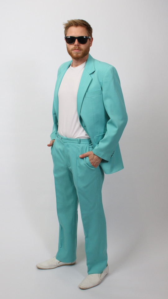 80er Jahre – Miami Vice – Türkis (Jacke, Hose) mieten