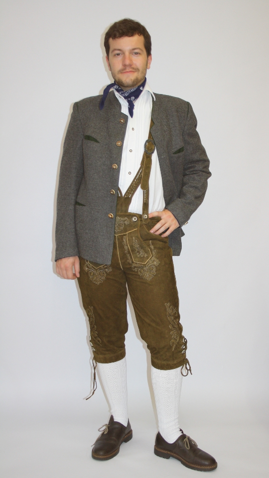 Lederhose braun Kniebund -Trachtenjacke zubuchbar- mieten