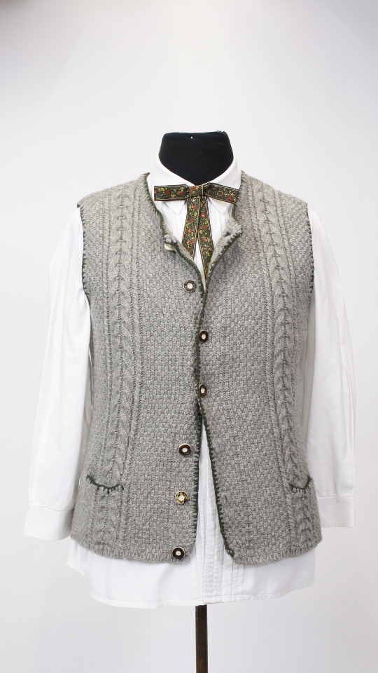 Trachten-Strickweste – Grau – Herren mieten