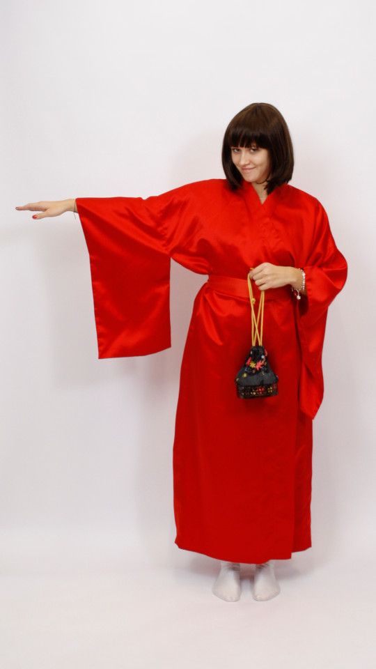 Japan Tracht – Kimono – Damen (Kimono, Gürtel und Tasche) mieten