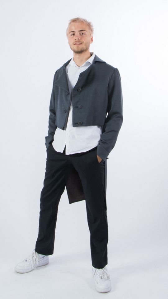 Biedermeier – Empire Outfit – Dunkelgrau (Frack, Hemd, Binder) mieten