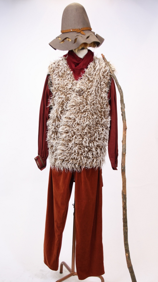 Hirte – Schäfer Outfit – Rostrot (Hemd, Weste, Hose und Hut) mieten