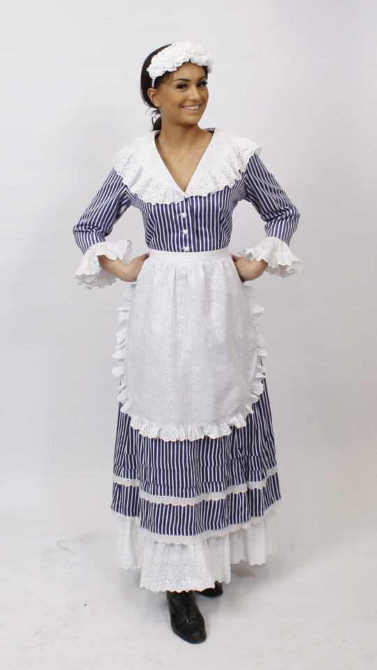 Waschermadl – Wäscherin Outfit (Kleid, Unterrock, Schürze und Haarreif) mieten