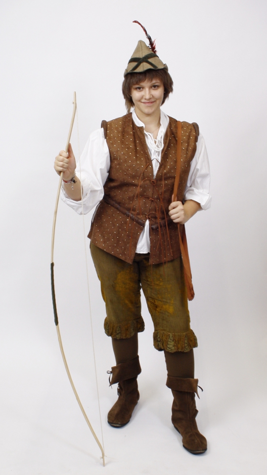 Robin Hood Outfit (Weste und Hut) mieten