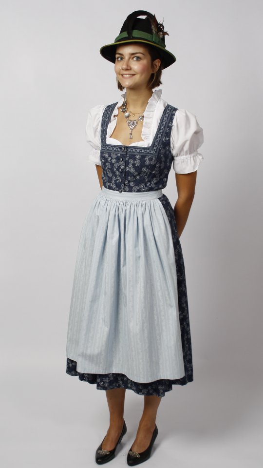 Dirndl – Hellblau – Damen (Dirndl, Schürze und Bluse) mieten