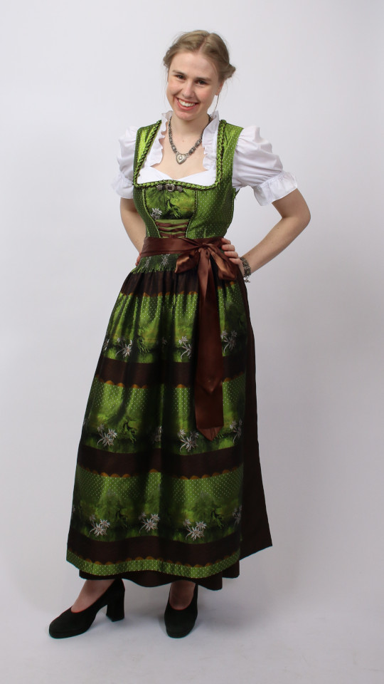 Dirndl – Grün – Damen (Dirndl, Schürze und Bluse) mieten