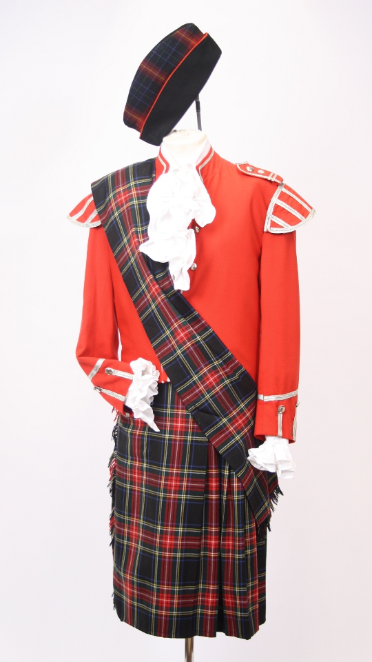 Schotte Tracht Rot-Kariert (Kilt und Schiffchen) mieten
