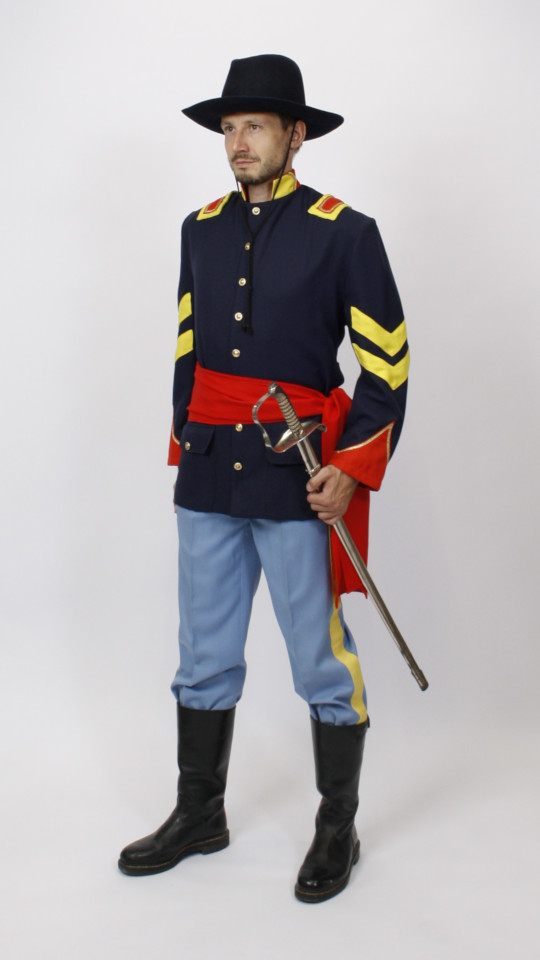 Amerikanische – Nordstaaten Uniform (Jacke, Hut und Schärpe) mieten
