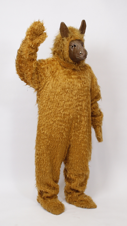Lama Outfit (Overall, Kopf, Gamaschen und Handschuhe) mieten