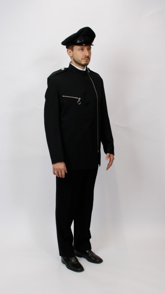 60er Jahre Outfit – Herren – Schwarz (Jacke und Schirmmütze) mieten