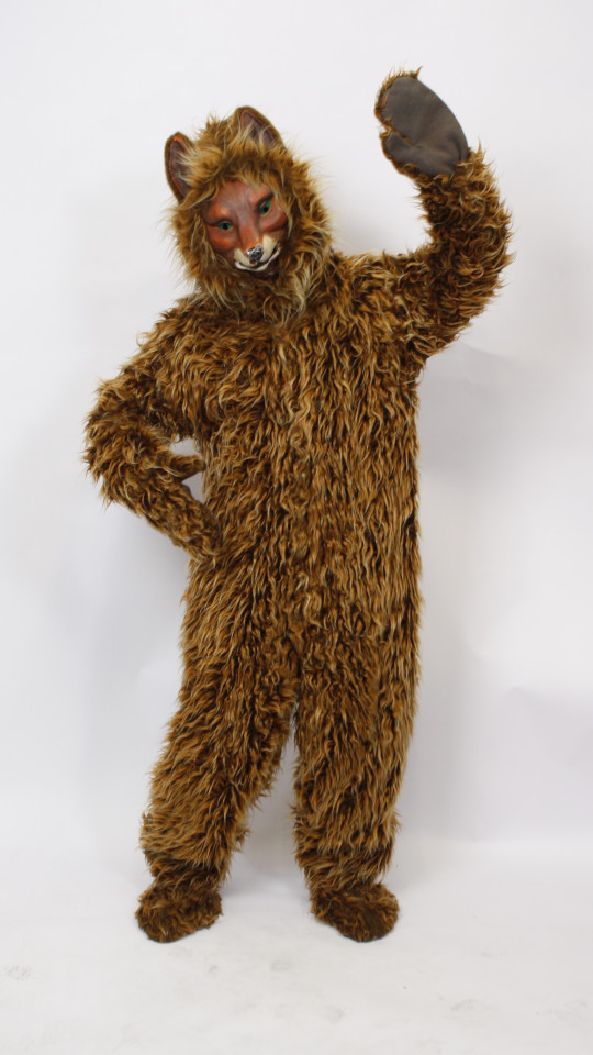 Fuchs Outfit (Overall mit Kapuze, Maske, Handschuhe und Gamaschen) mieten
