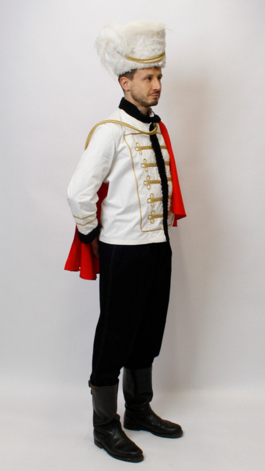Husaren Uniform – Weiß (Jacke mit Cape) mieten