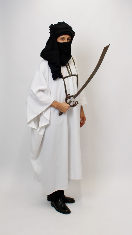 Scheich – Araber Outfit (Kaftan, Kopfbedeckung und Säbel) mieten