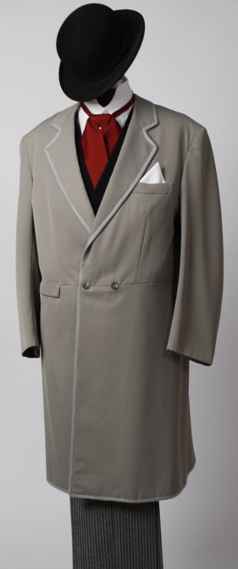 Jahrhundertwende – Biedermeier Outfit – Herren – Grau (Hemd und Binder) mieten