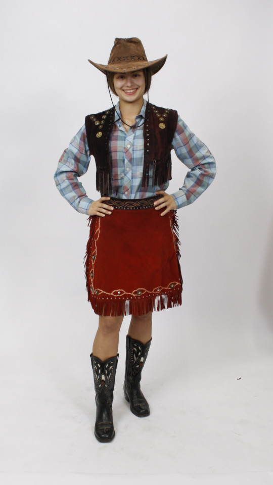Cowgirl (Weste und Hut) mieten