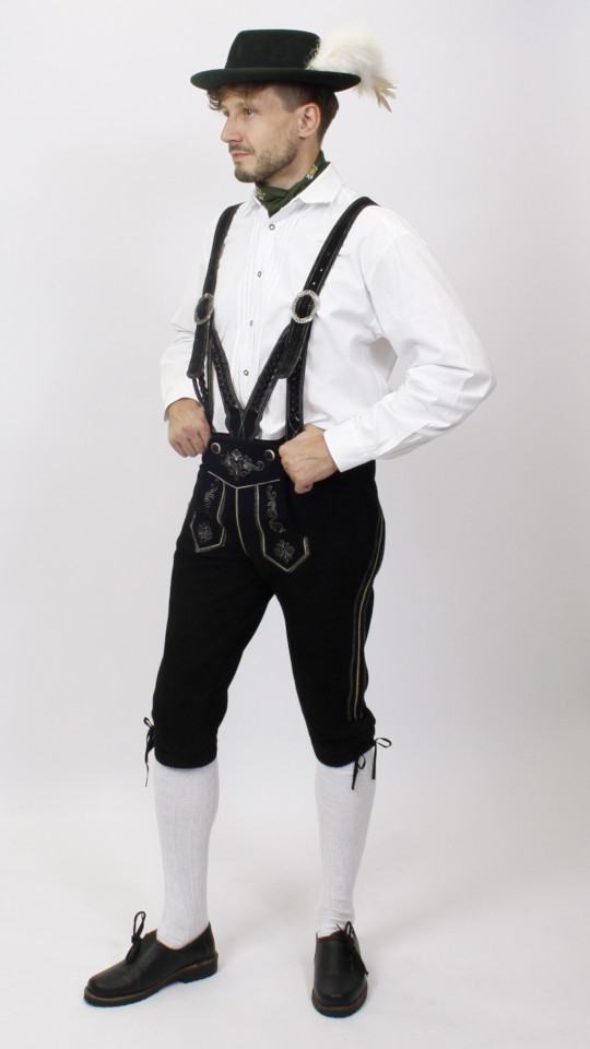 Lederhose – Schwarz – Kniebund mieten
