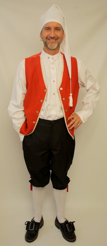 Berner – Schweizer Tracht (Weste, Kniebundhose, Mütze, Hemd, Kniestrümpfe, Schuhe und Schl