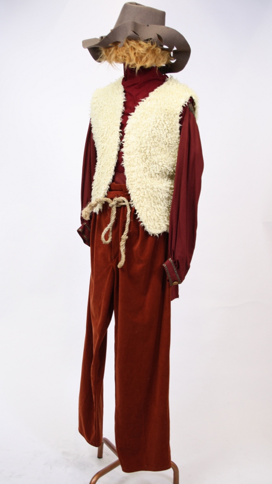 Hirte – Schäfer Outfit – Braunrot (Hemd, Weste, Hose und Kappe+Hut) mieten