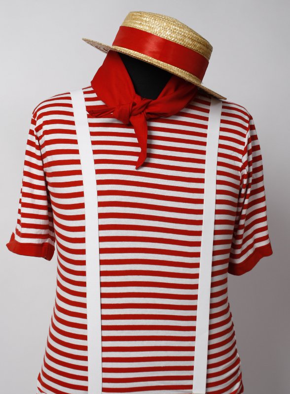 Gondoliere Outfit (T-Shirt, Hosenträger und Strohhut) mieten