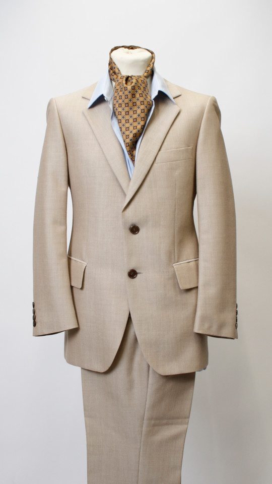 60er Outfit – Herren – Beige (Hemd, Hose und Krawatte) mieten