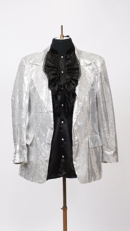 Silvester – Fantasy – Glamour Outfit – Herren – Weiß (Sakko und Hemd) mieten