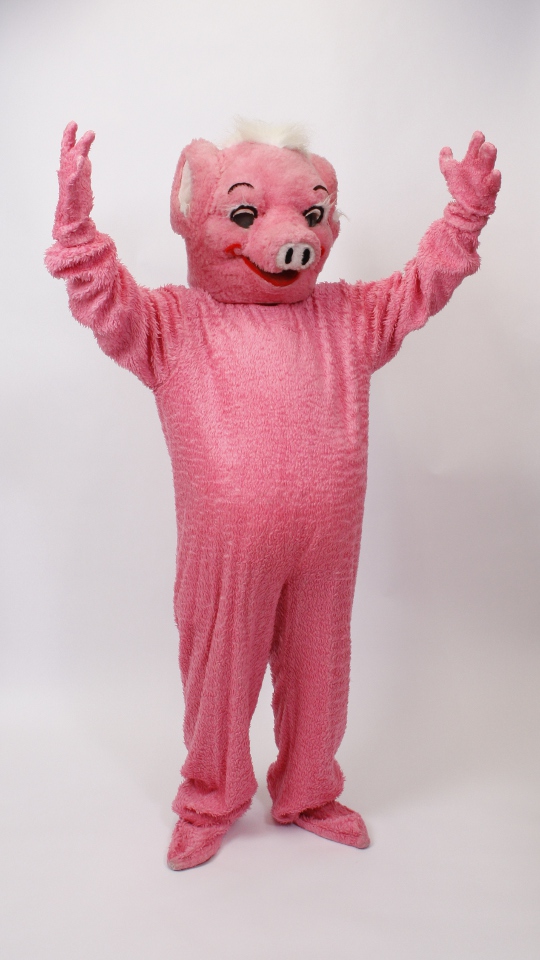 Schwein Outfit (Overall, Kopf, Gamaschen und Handschuhe) mieten
