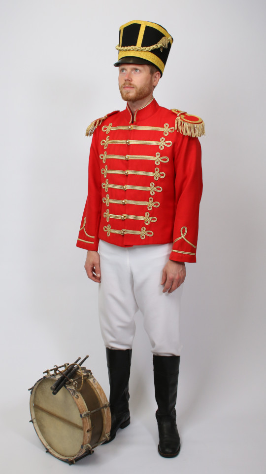 Nußknacker – Rot-Weiß – Weihnachten (Jacke, Hose und Uniformkappe) mieten