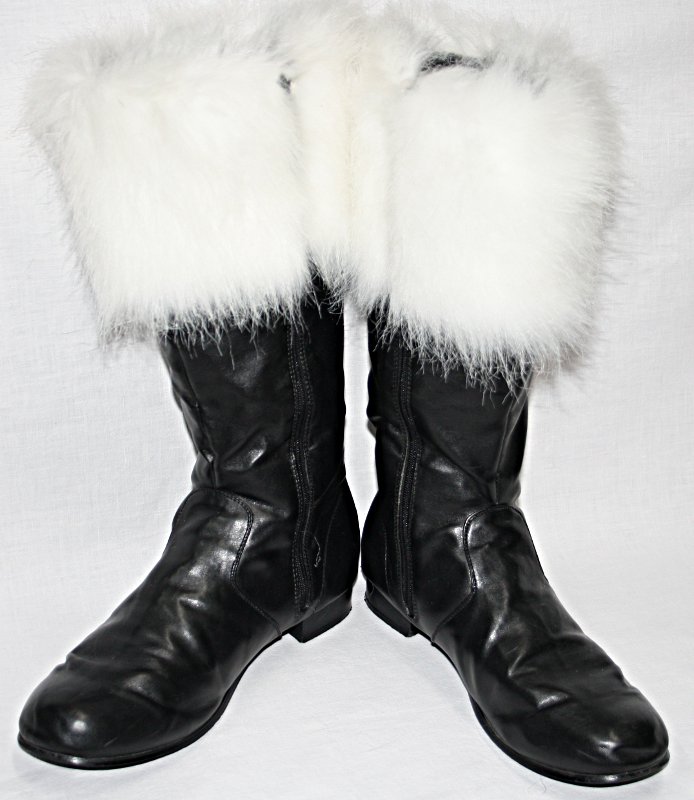 Nikolaus – Weihnachtsmannstiefel – Accessoires – Schwarz (Stiefeln) mieten