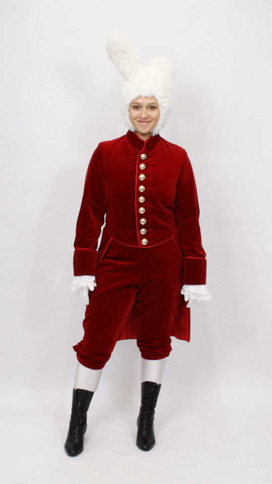 Hase – Alice im Wunderland – Outfit (Frack, Hose, Handschuhe, Strümpfe und Schuhe) mieten