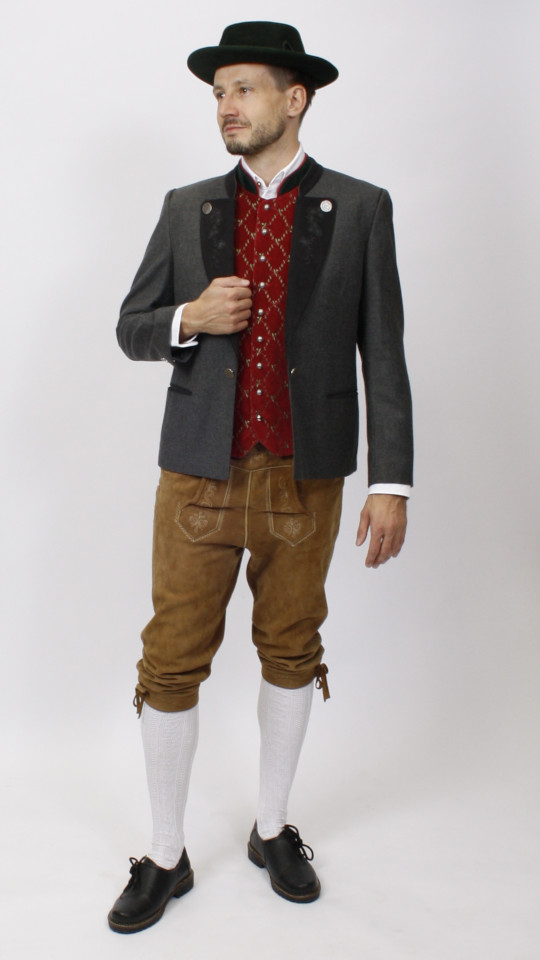 Lederhose Braun Kniebund mieten