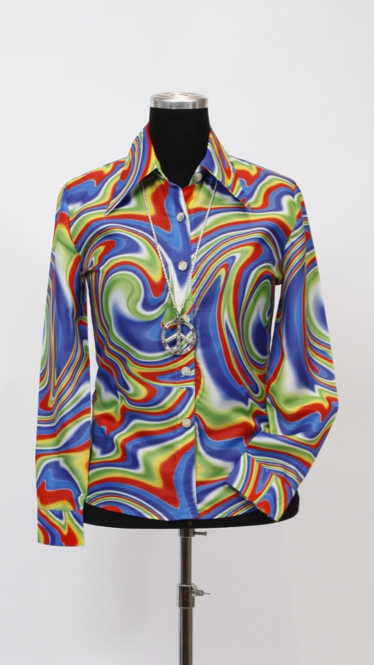 60er Jahre Outfit (Hemd, Kette und Brille) mieten
