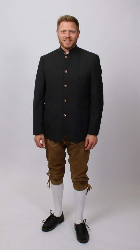 Lederhose Kniebund Braun (Trachtenjacke zubuchbar) mieten