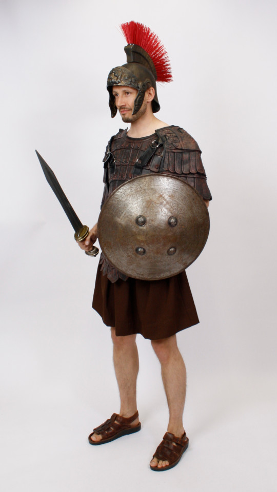 Römer – Gladiator Outfit (Helm, Brustpanzer und Rock) mieten