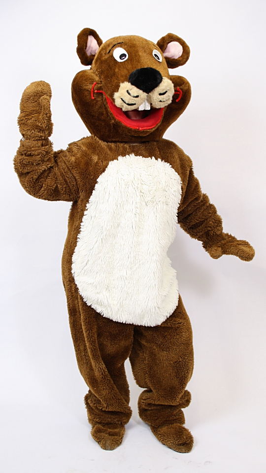 Biber Outfit (Overall, Kopf, Gamaschen und Handschuhe) mieten