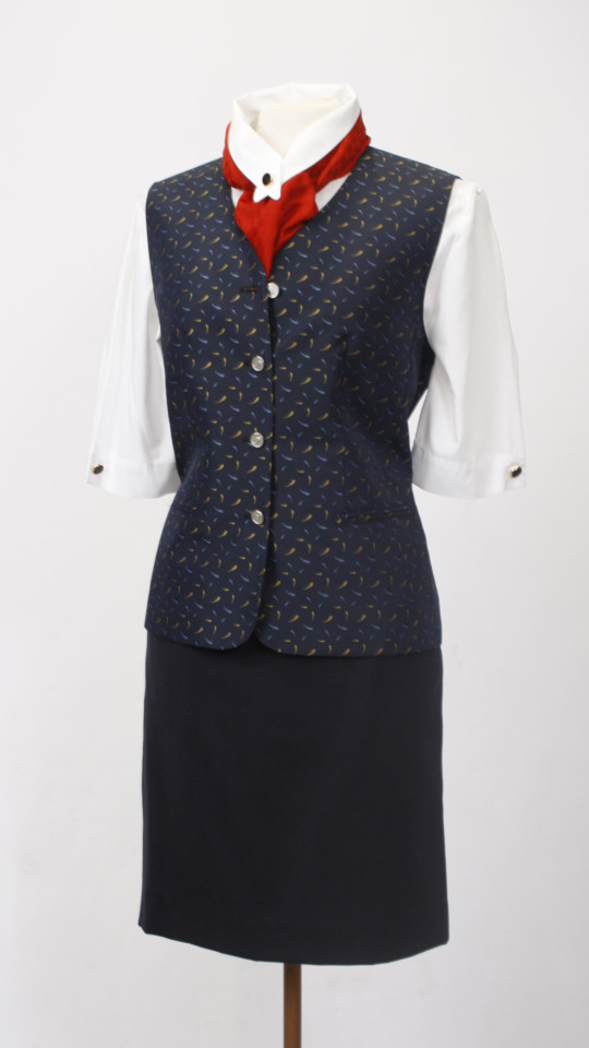 Stewardess – Hostess Outfit (Weste und Schal) mieten
