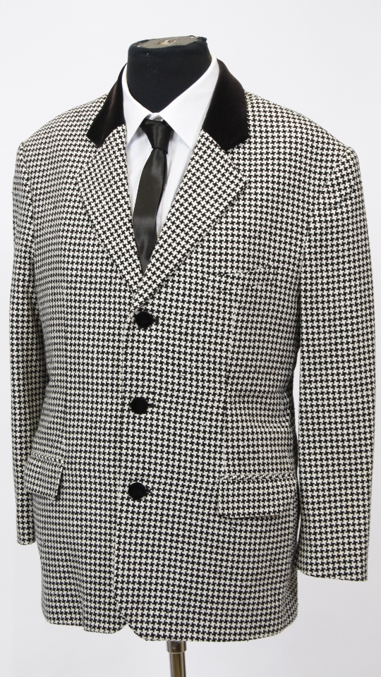 50er Outfit – Herren – Grau-Kariert (Sakko und Hemd) mieten