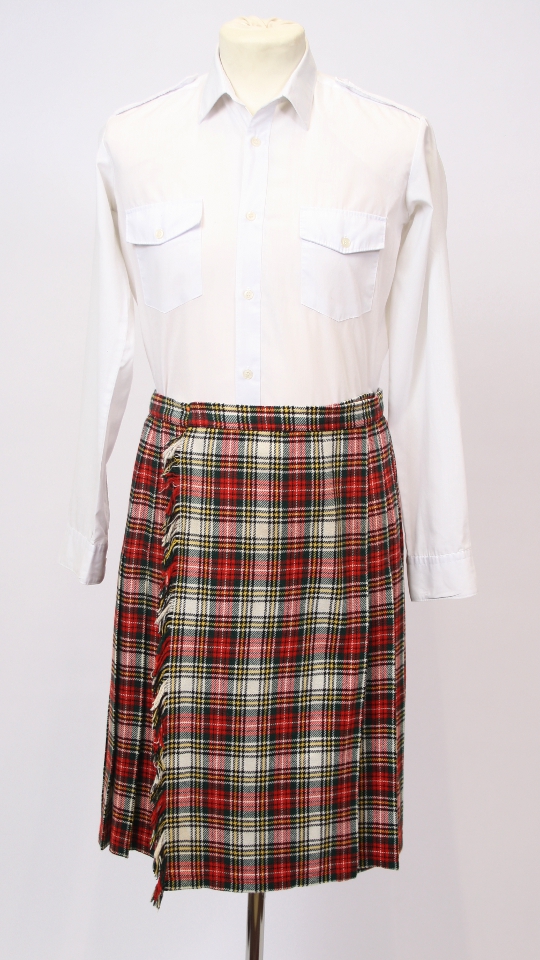 Schotte Tracht – Rot-Weiss (Rock und Schiffchen) mieten