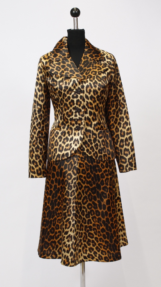 80er Jahre Outfit – Damen – Leoprint (Jacke und Rock) mieten