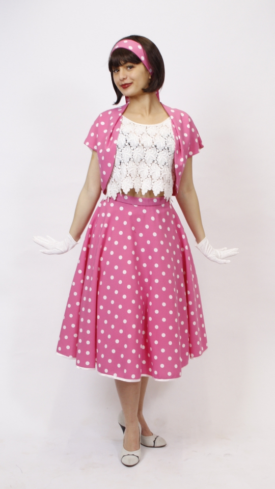 50er Jahre Outfit (Petticoat, Rock und Bolero) mieten