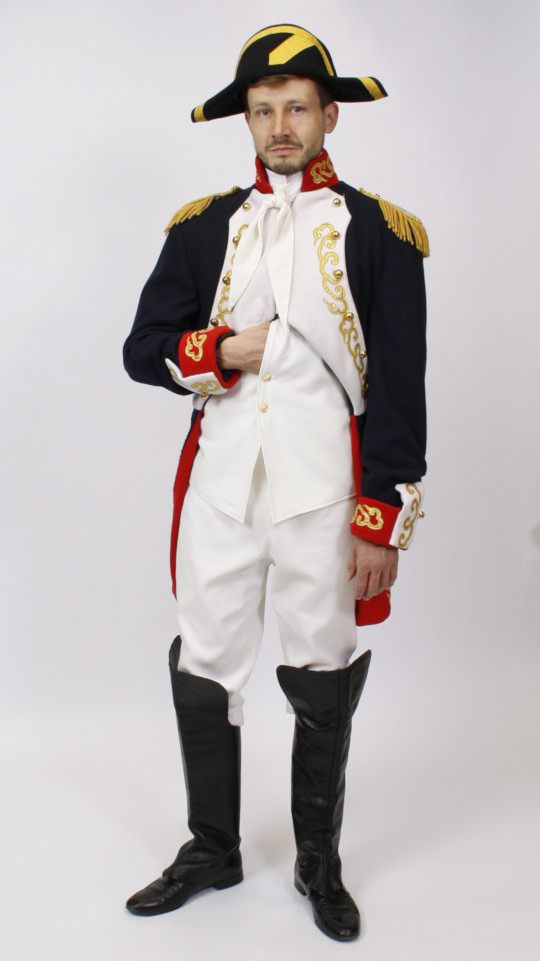 Napoleon Outfit – Herren – Gold-Bestickt (Jacke und Epauletten) mieten