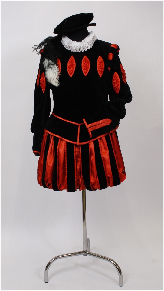 Mephisto – Goethes Faust Outfit (Jacke, Hose, Kragen und Barett) mieten