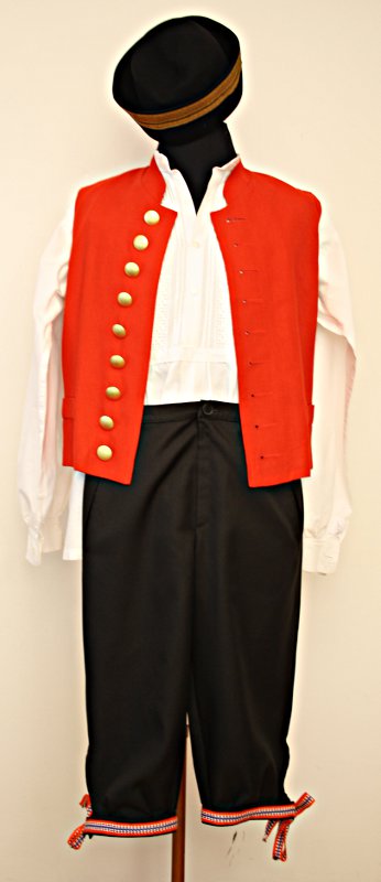 Sächsische Tracht – Herren (Weste, Hemd, Kniebundhose, Hut, Kniestrümpfe und Schuhe) miete