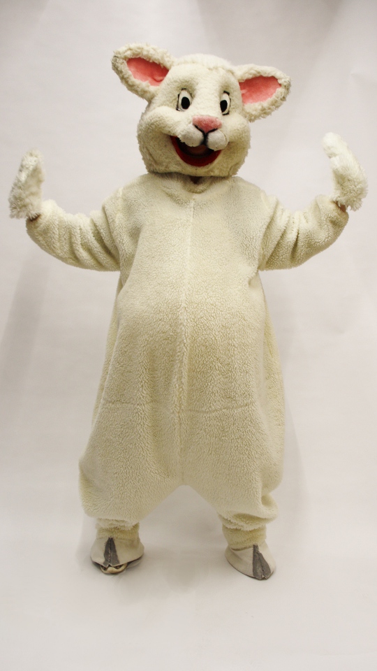 Schaf – Lamm Outfit (Overall, Kopf, Gamaschen und Handschuhe) mieten