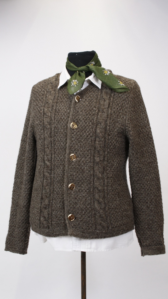 Herren Trachten Strickjacke grau mieten