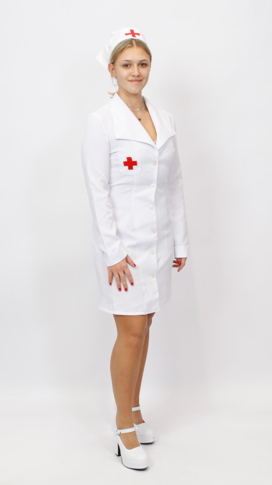 Krankenschwester Outfit – Sexy (Kleid und Haube) mieten
